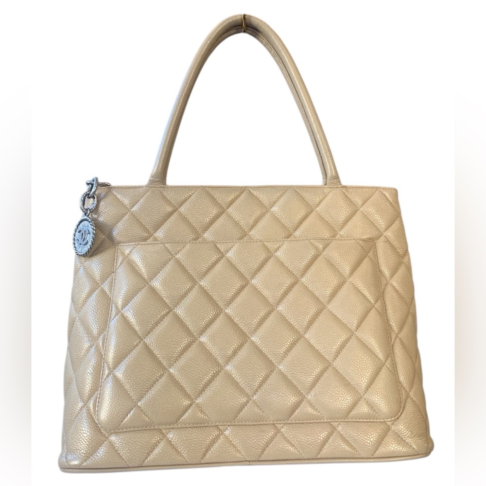Chanel Champagne Cavier Medallion Tote - Picture 2 of 7